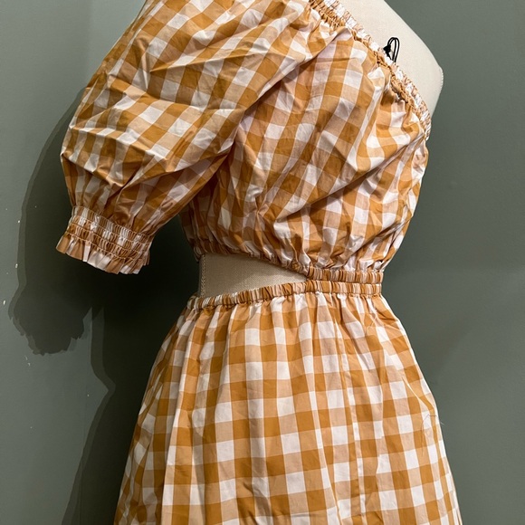 NWT Who What Wear Ginghma cutout maxi dress - Picture 2 of 6